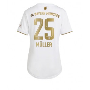 Bayern Munich Thomas Muller #25 kläder Kvinnor 2022-23 Bortatröja Kortärmad